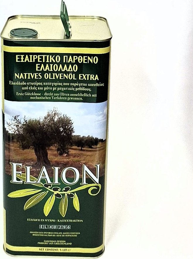 Extra panenský olivový olej, jakostní "ELAION" 5l, Elmar/Kréta