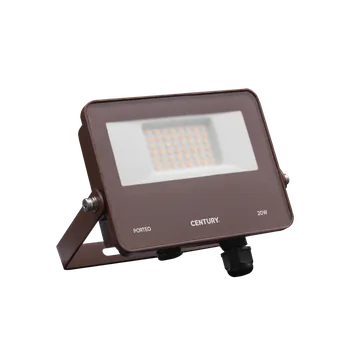 CENTURY PORTEO CCT LED reflektor 20W 3000/4000/6500K 2000lm IP65 hnědý s připojením přímo do svítidla
