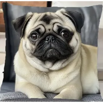 Polštář Polštář s náplní pejsek Mops