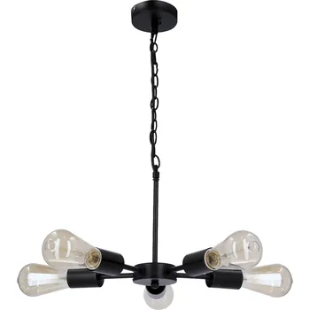 Závěsná lampa Sparta černá 5x60W E27