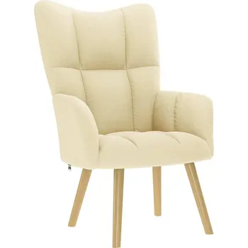Křeslo vidaXL Relaxační křeslo textil [4016774] Barva: krémová