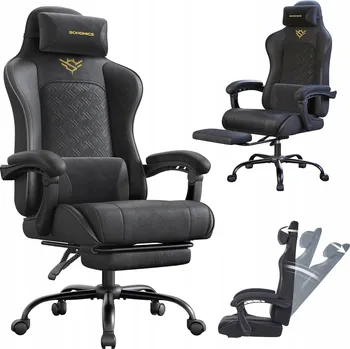 HERNÍ KŘESLO OTOČNÉ KANCELÁŘSKÉ NASTAVITELNÉ S POLŠTÁŘI