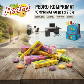Bonbon Komprimát 60 ks x 7,5 g – ovocné komprimátové bonbony Pedro (Komprimát s ovocnými příchutěmi)