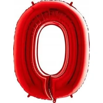 Balónek Fóliový balónek Velká Číslice Červená 0 / 40" - 102 cm - Flexmetal /PACK