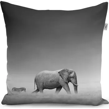 Polštář Sablio Polštář Slon a zebra - 40x40 cm