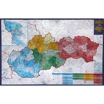 Slovenská republika - PSČ - 1:400 000 - nástěnná mapa /VKÚ/