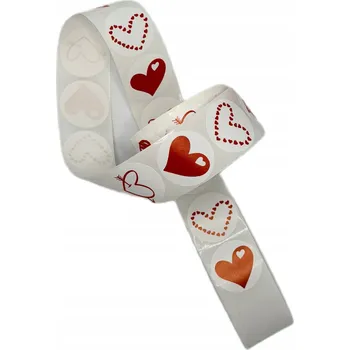 samolepka Samolepky Fi 25mm - srdíčka 50 Ks.