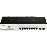 D-Link DGS-1210-08P 10-port Gigabit Smart PoE Switch, 8x GbE PoE+, 2x SFP, PoE 65W, fanless