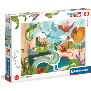 Puzzle Clementoni Puzzle 1 dílné Puzzle 60 draků