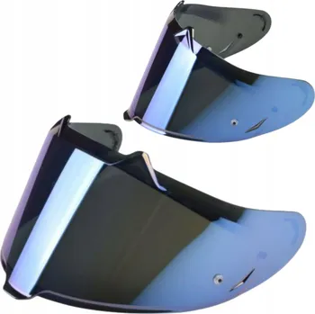 Helma na motorku PLEXI (VIZOR) PRO PŘILBU LS2 FF807 DRAGON FF817 CHALLENGER II Modré Zrcadlové