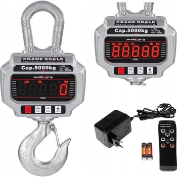 Průmyslová váha ZÁVĚSNÁ HÁKOVÁ VÁHA JEŘÁBOVÁ PRŮMYSLOVÁ S DÁLKOVÝM OVLÁDÁNÍM 5T 5000KG