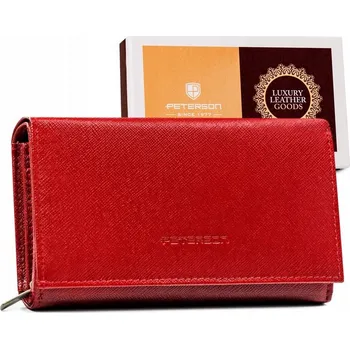 Peterson peněženka z pravé kůže červená - dámská