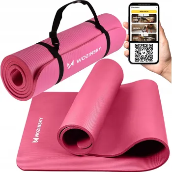 WOZINSKY PODLOŽKA NA CVIČENÍ 181x63x0.9 RŮŽOVÁ FITNESS JÓGA PROTISKLUZOVÁ