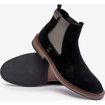 Dámská zimní obuv Pánské kotníkové boty Chelsea OO174154 Černá - Big Star černá 45