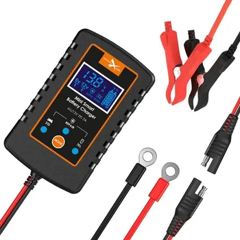 Nabíječka autobaterie Nabíječka BIKETEC MINI s příslušenstvím pro motobaterie a autobaterie 6V/12V VVRLA, AGM, VLA, SLA, EFB, WET, GEL, LEAD-ACID