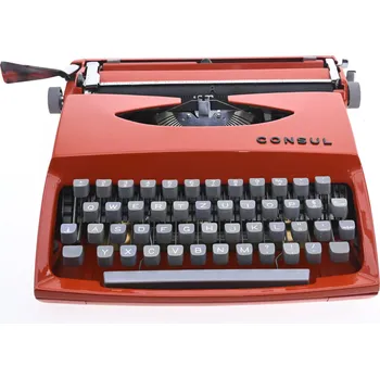 Psací stroj Consul Model 231.3 červený