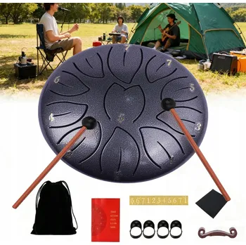 Brzdový buben Ocelový jazykový buben 11 tónů Perkuse Handpan Buben