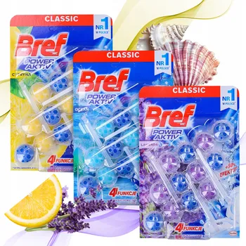 Čisticí prostředek Čistič do toalety Bref závěska 0,450 l mix vůní 3 ks