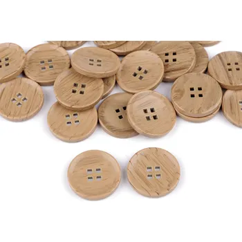 Knoflík Knoflík imitace dřeva velikost 32", 40", 44"