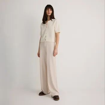 Dámské kalhoty Reserved - Kalhoty se širokými nohavicemi - béžová - 4088T-08X - 4088T-08X-XL-2