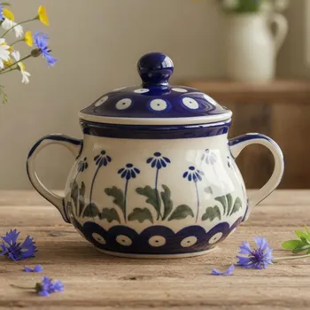 Cukřenka Keramická cukřenka Ceramika Artystyczna Bolesławiec 200 ml - dek. 377RX