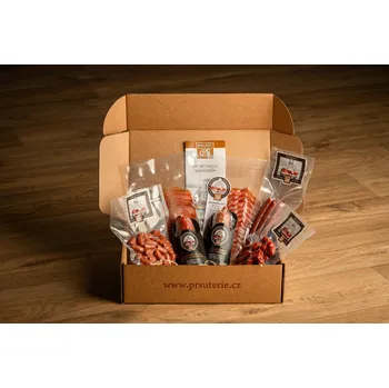 Dárkový potravinový koš PRŠUTÉRIE® Chovaneček DEGUSTAČNÍ SNACK BOX z Pršutérie®
