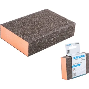 Brusný papír XTLINE Brusná houba tuhá | 100x70x25 mm, zr. 80