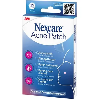 Náplast 3M Nexcare tenká a průhledná náplast na akné, 15 ks