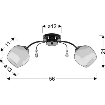 Závěsná lampa Zachera 2x40W E27 bílá