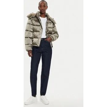 Calvin Klein Jeans Zimní bunda Shiny Monologo J20J224616 Šedá Regular Fit XL