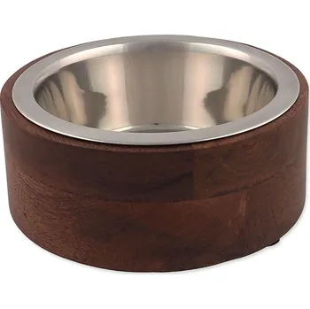 Miska pro psa Miska Dog Fantasy nerez v dřevě, rovná 400 ml