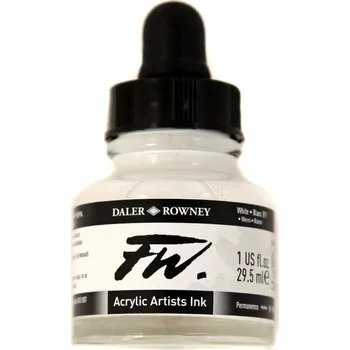 Umělecká akrylová tuš Daler Rowney 29,5 ml - White