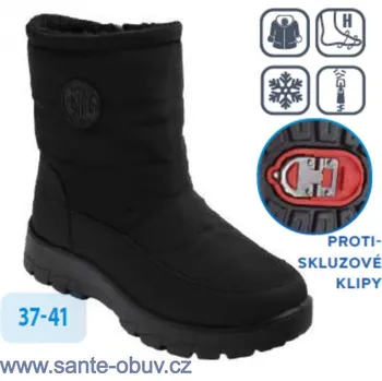 Dámská zdravotní obuv SANTÉ CW/25309 BLACK zimní obuv vel.36-41, --- - 37