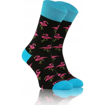 Dámské ponožky Sesto Senso Vtipné bavlněné ponožky barevné 35-38 plameňák