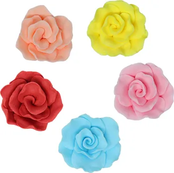 Jedlá dekorace na dort PME Cukrové ozdoby růže mix barev 4 cm, 36 ks