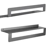 GEDY CLEO polička s držákem ručníků 500mm, gun metal 2019815