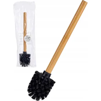 WC štětka WC Štětka Černá Bambusová do Koupelny na Záchod Dřevěná LOFT