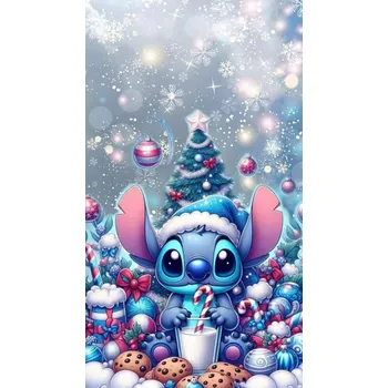 Puzzle PUZZLE Personalizované puzzle Stitch, postavička z pohádky, vánoční motiv, 252 dílků, formát A3 #3
