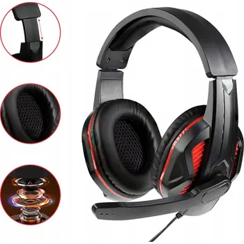 Sluchátka SLUCHÁTKA PS5 GAMING 360 STEREO NASTAVITELNÝ MIKROFON LEHKÁ SLUCHÁTKA PŘES UŠI