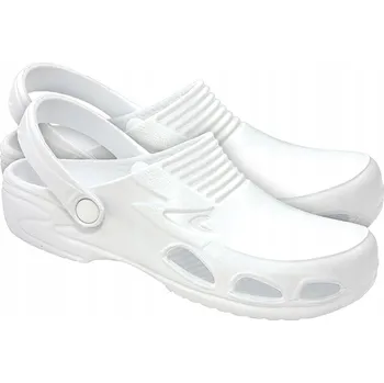 Pracovní obuv LÉKAŘSKÉ PANTOFLE KLAPKY FARMACEUT BÍLÉ 45