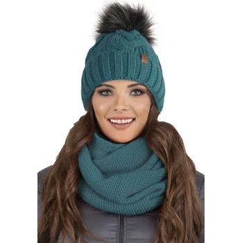 Čepice Vivisence sada čepice a nákrčník (rolák) univerzální velikost modrá