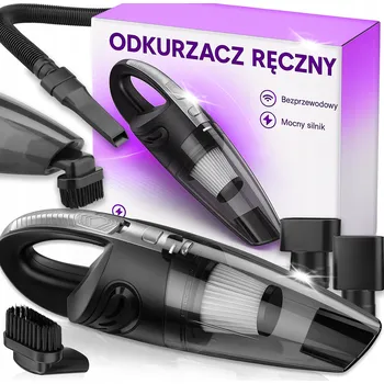 Vysavač Výkonný bezdrátový akumulátorový vysavač do auta s HEPA filtrem a nástavci