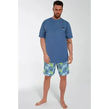 Pánské pyžamo Pyžamo Cornette Denim - Pánské Krátké, džínovina XXL i170_PM-326-XXL-000036-173