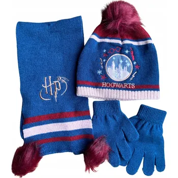 Čepice Dívčí sada Harry Potter: ČEPICE , šátek a rukavice, vel. 54, 5-8 let