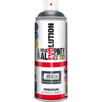 Barva ve spreji PintyPlus Akrylový lak ve spreji RAL 7024 Grafitově šedá lesklá 400ML
