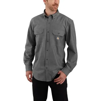 Pánské oblečení CARHARTT LOOSE CHAMBRAY SHIRT BLACK CHAMBRAY Velikost: M