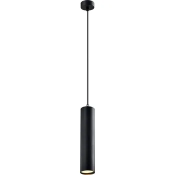 Tubo černá závěsná lampa 1x25W GU10 difuzor 25cm černá