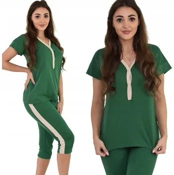 Dámské pyžamo Born2rest dámské pyžamo bavlna zelené, velikost XS