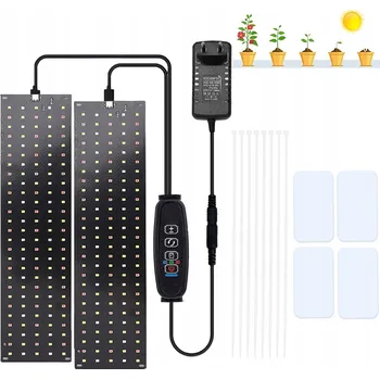Osvětlení pro růst rostliny 2x LAMPA 270 LED PRO RŮST ROSTLIN PLNÉ SPEKTRUM ČASOVAČ 20W