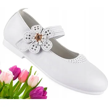 Dámské baleríny Elegantní bílé baleríny kožená stélka společenské vel. 35